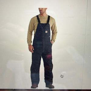 FR Mens quick duck bib overall/quilt lined